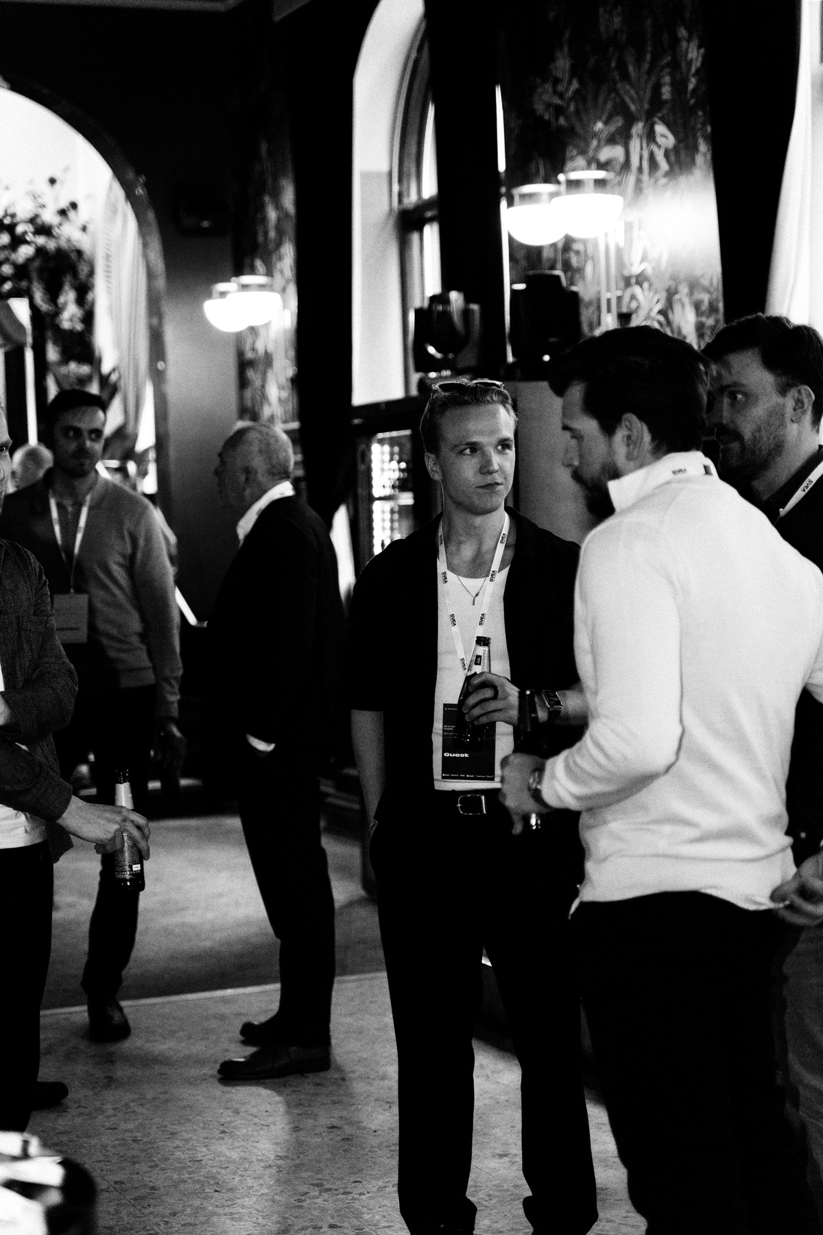 Commerce professionals sharing ideas together